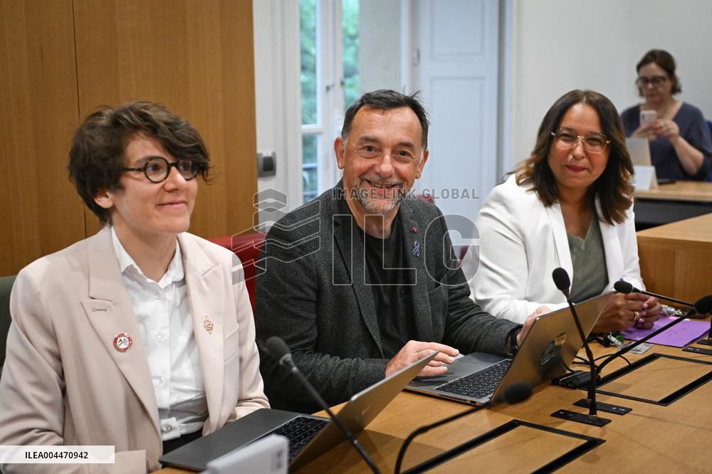 Florent Boudie at an examination session at the National Assembly in Paris - FA