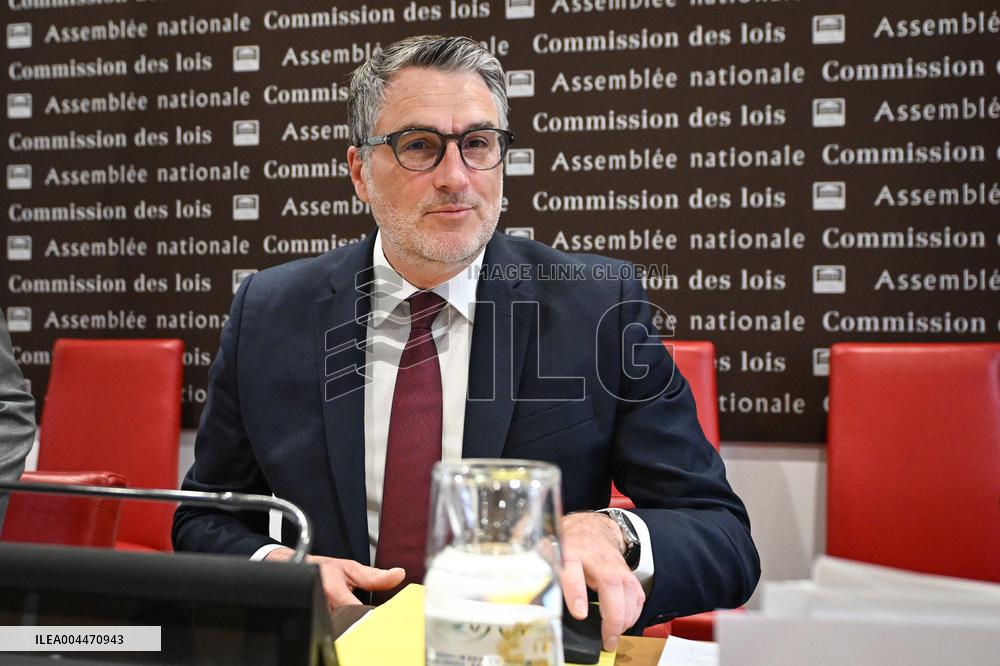 Florent Boudie at an examination session at the National Assembly in Paris - FA