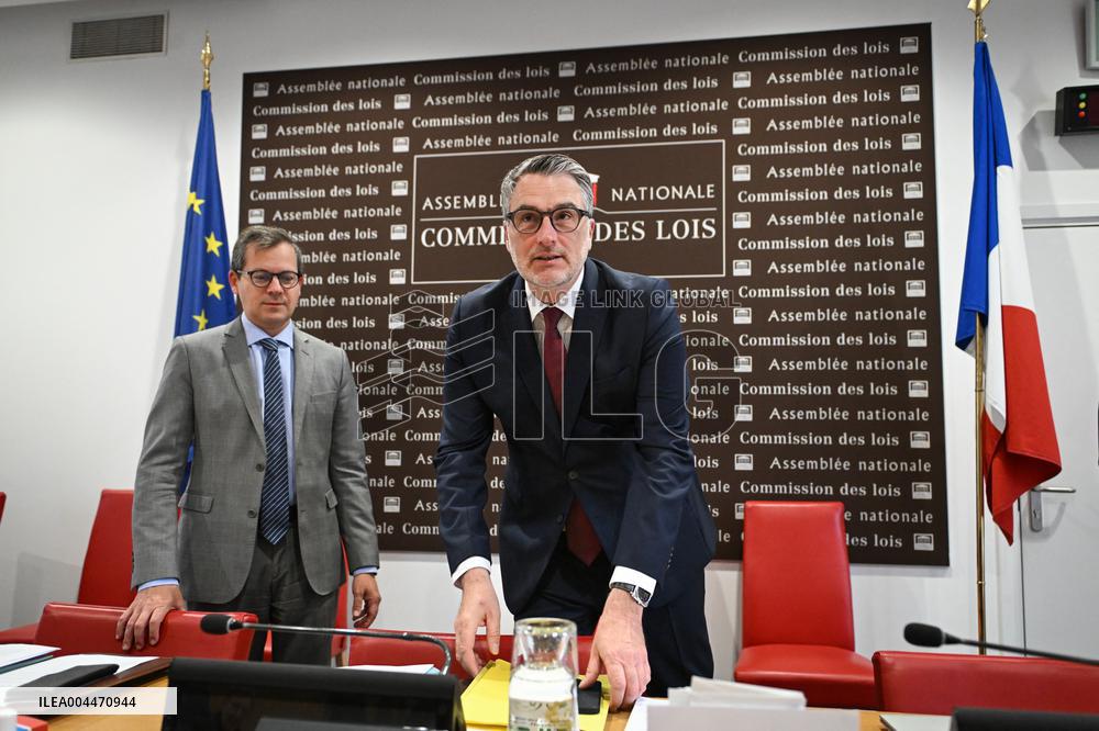 Florent Boudie at an examination session at the National Assembly in Paris - FA