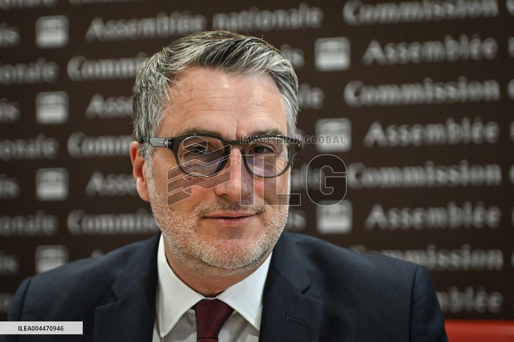 Florent Boudie at an examination session at the National Assembly in Paris - FA