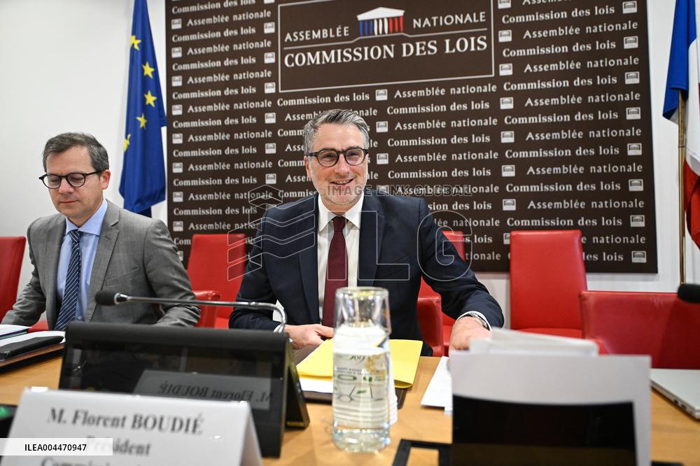 Florent Boudie at an examination session at the National Assembly in Paris - FA