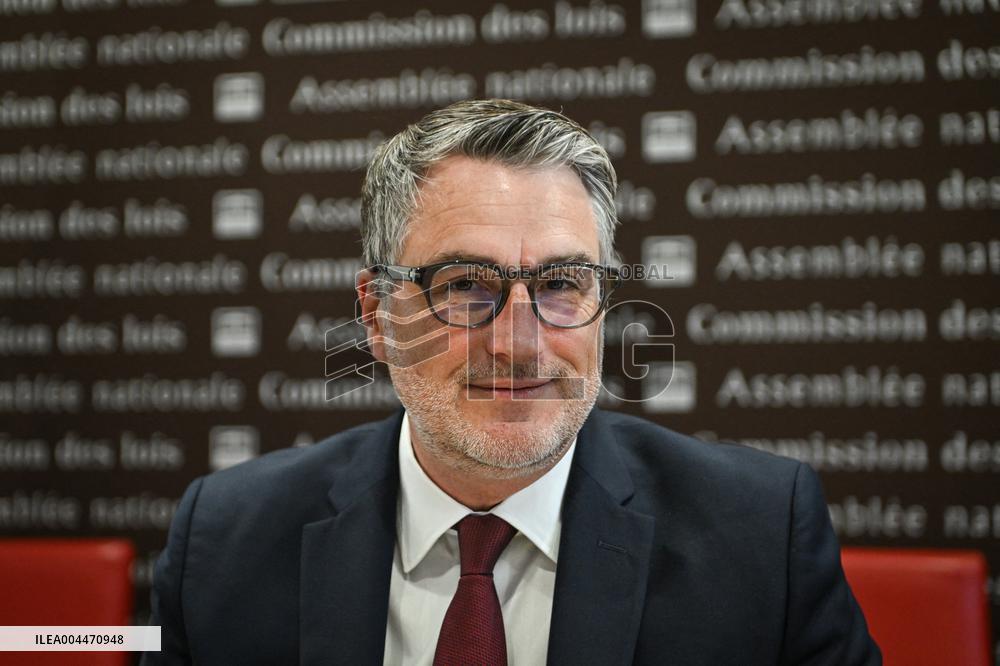 Florent Boudie at an examination session at the National Assembly in Paris - FA
