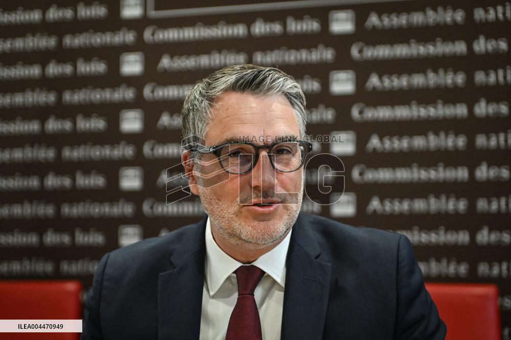 Florent Boudie at an examination session at the National Assembly in Paris - FA