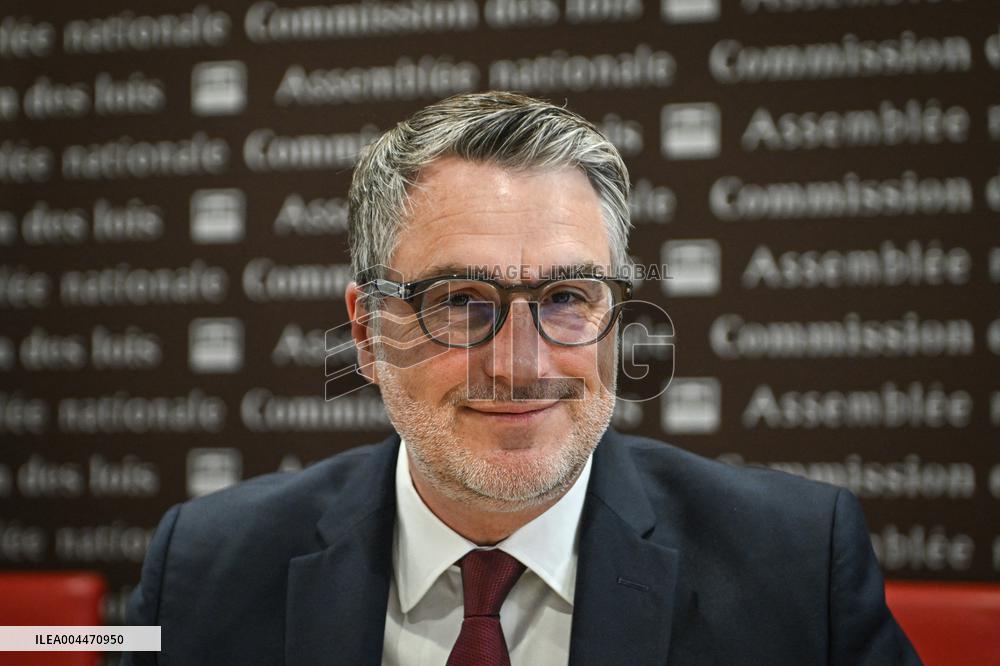 Florent Boudie at an examination session at the National Assembly in Paris - FA