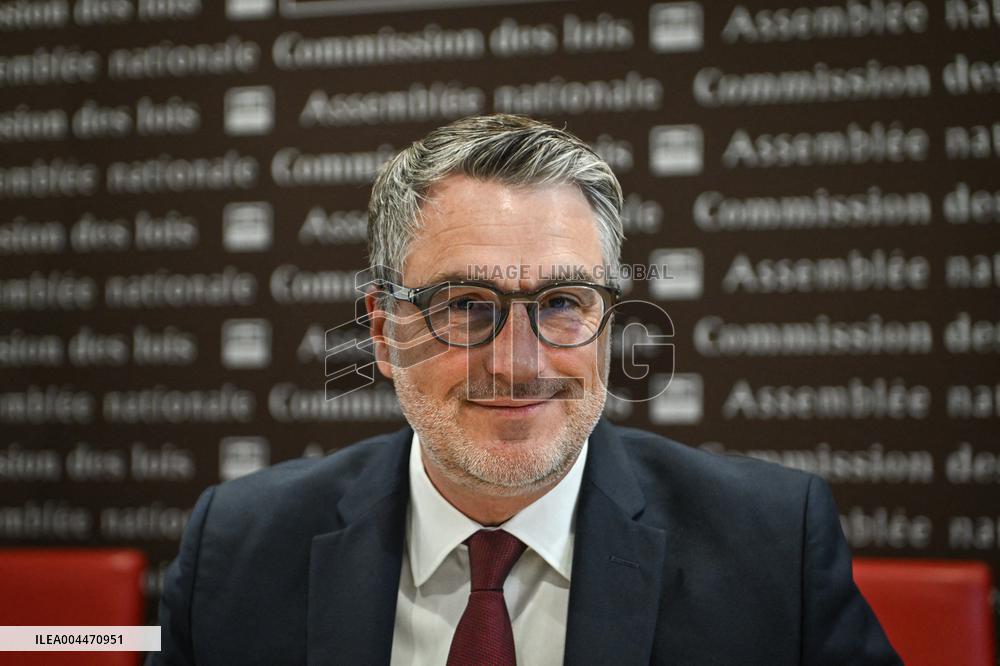 Florent Boudie at an examination session at the National Assembly in Paris - FA