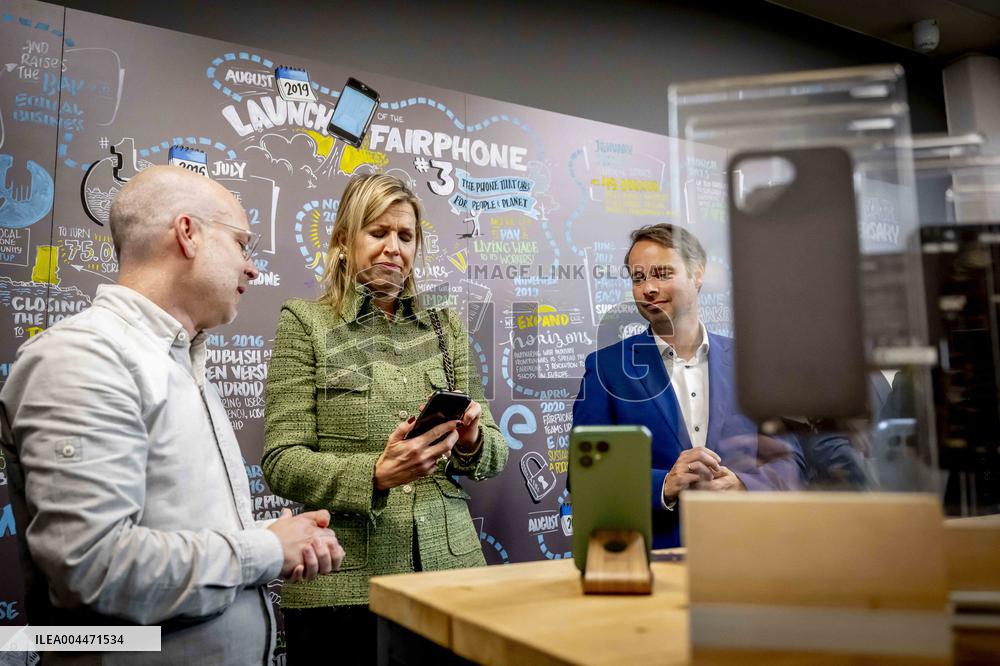Queen Maxima Visits Phone Manufacturer Fairphone - Amsterdam