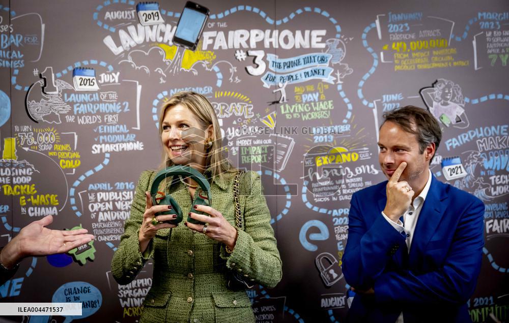 Queen Maxima Visits Phone Manufacturer Fairphone - Amsterdam