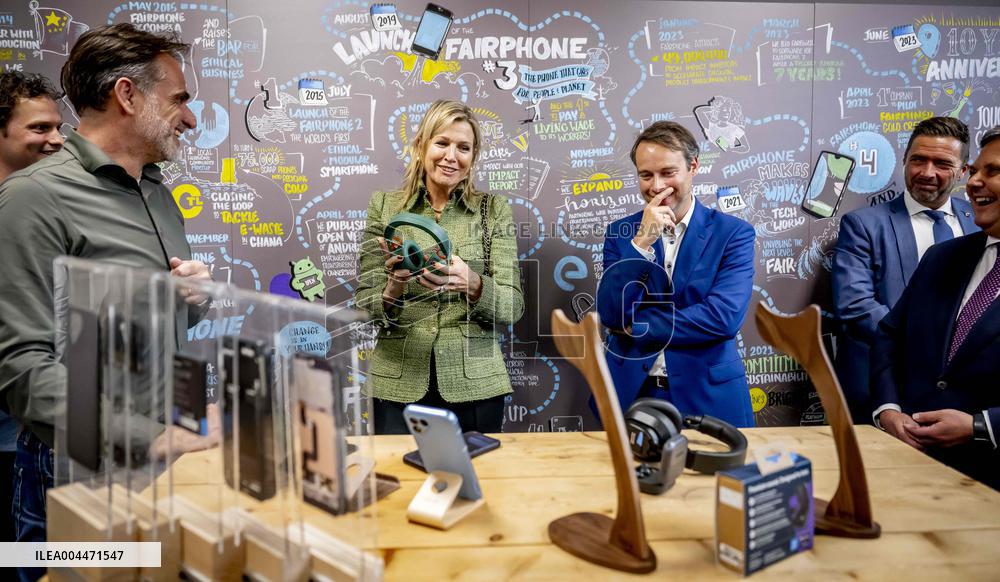 Queen Maxima Visits Phone Manufacturer Fairphone - Amsterdam