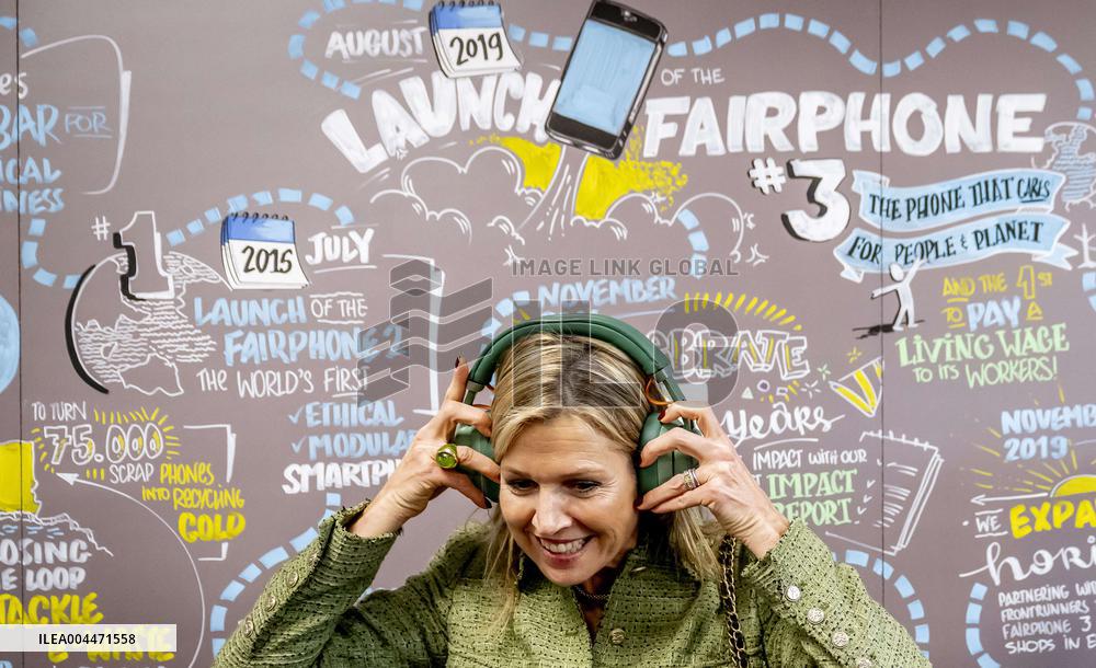 Queen Maxima Visits Phone Manufacturer Fairphone - Amsterdam
