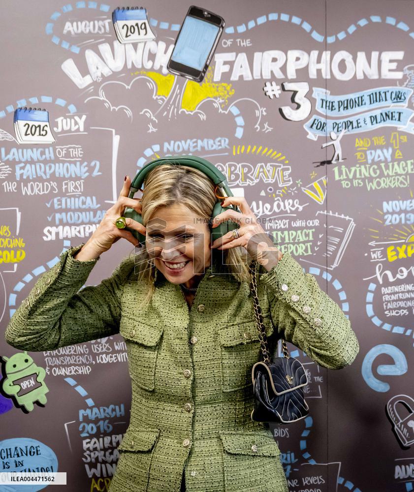 Queen Maxima Visits Phone Manufacturer Fairphone - Amsterdam