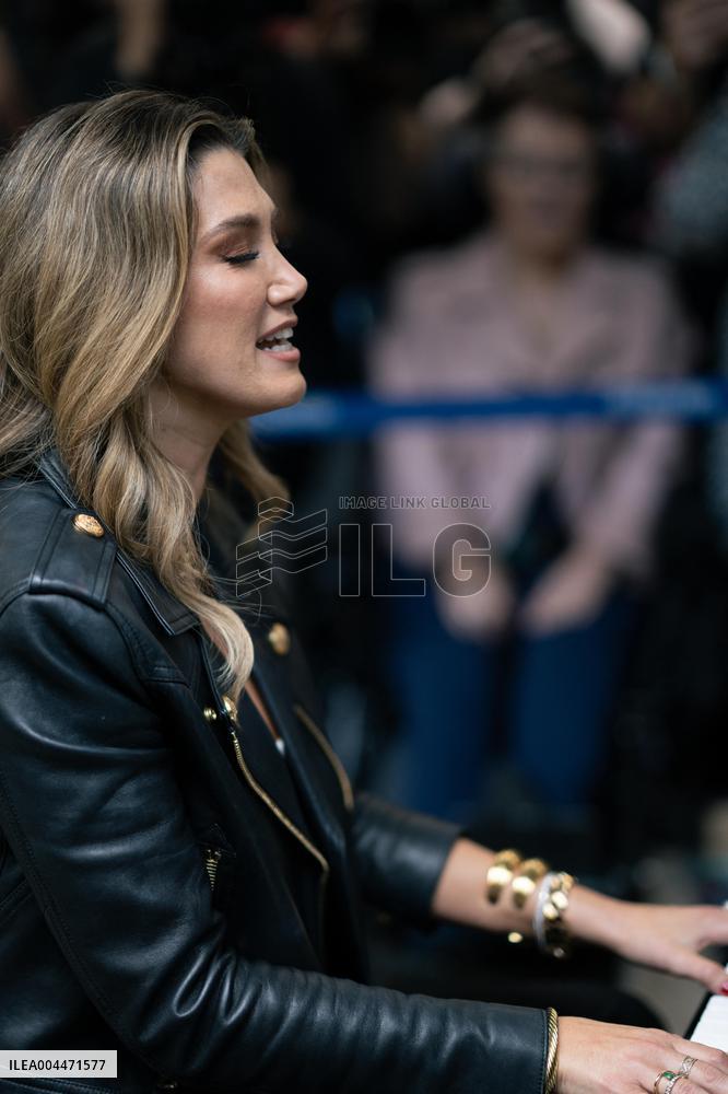Delta Goodrem Performs At St Pancras International Station - London