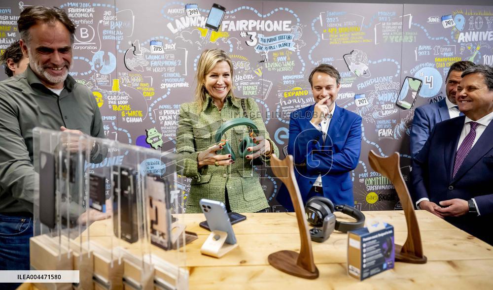 Queen Maxima Visits Phone Manufacturer Fairphone - Amsterdam