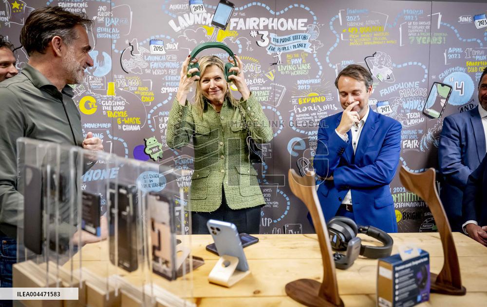 Queen Maxima Visits Phone Manufacturer Fairphone - Amsterdam