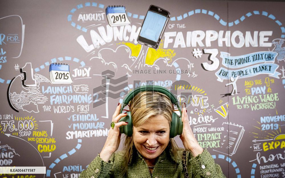 Queen Maxima Visits Phone Manufacturer Fairphone - Amsterdam