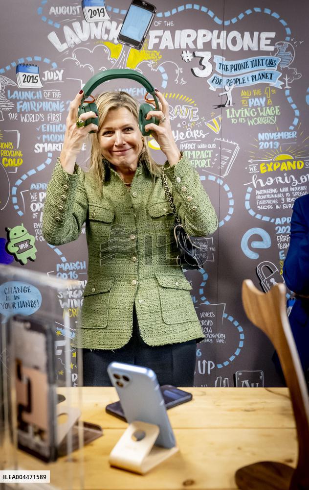 Queen Maxima Visits Phone Manufacturer Fairphone - Amsterdam