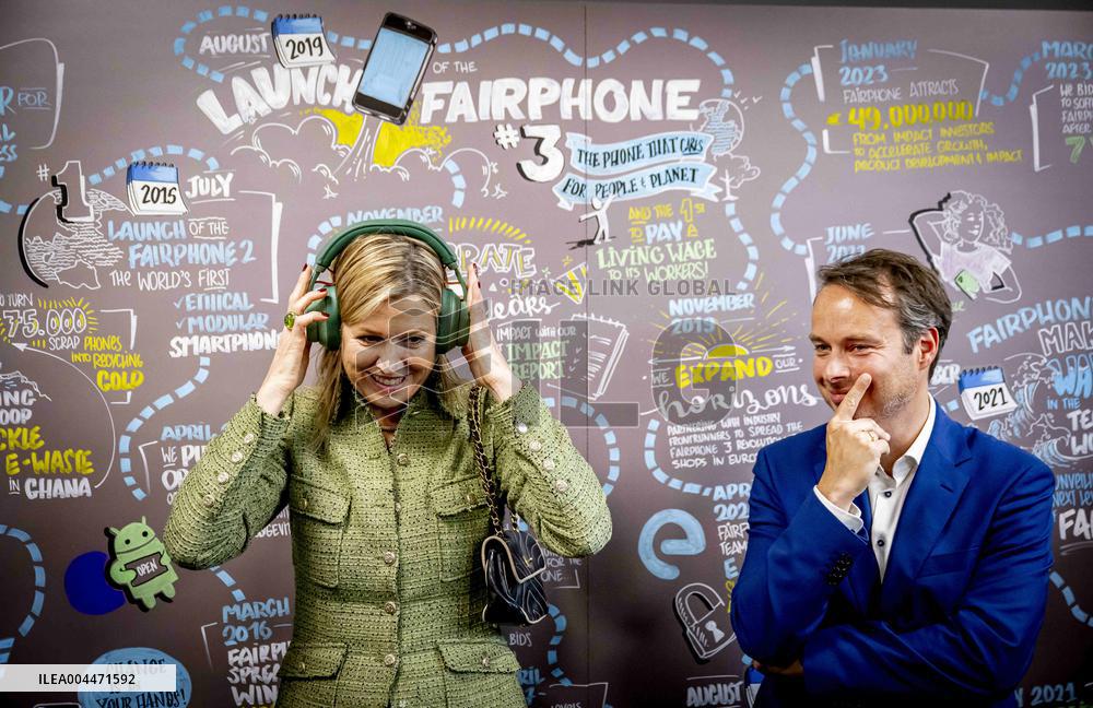 Queen Maxima Visits Phone Manufacturer Fairphone - Amsterdam