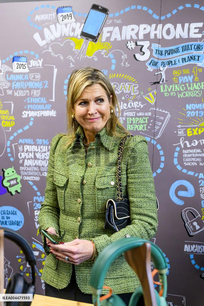 Queen Maxima Visits Phone Manufacturer Fairphone - Amsterdam