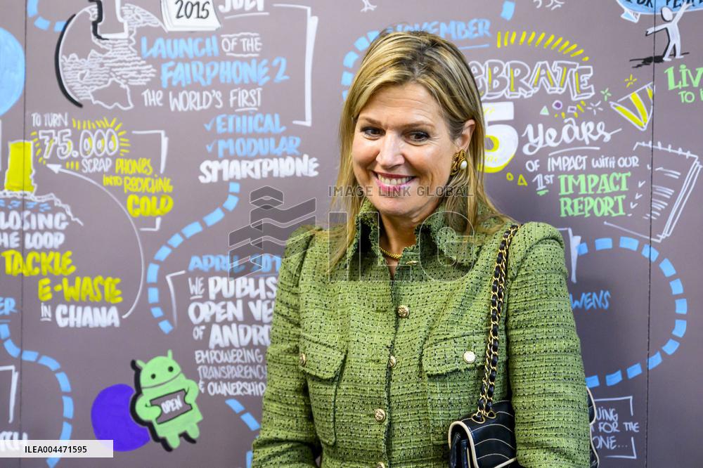 Queen Maxima Visits Phone Manufacturer Fairphone - Amsterdam