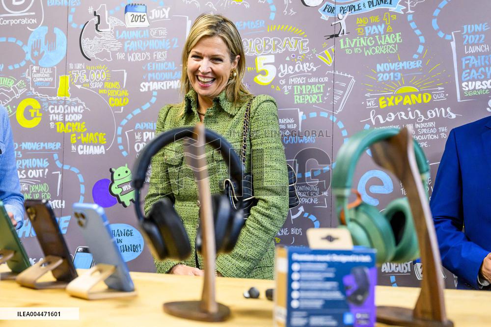 Queen Maxima Visits Phone Manufacturer Fairphone - Amsterdam