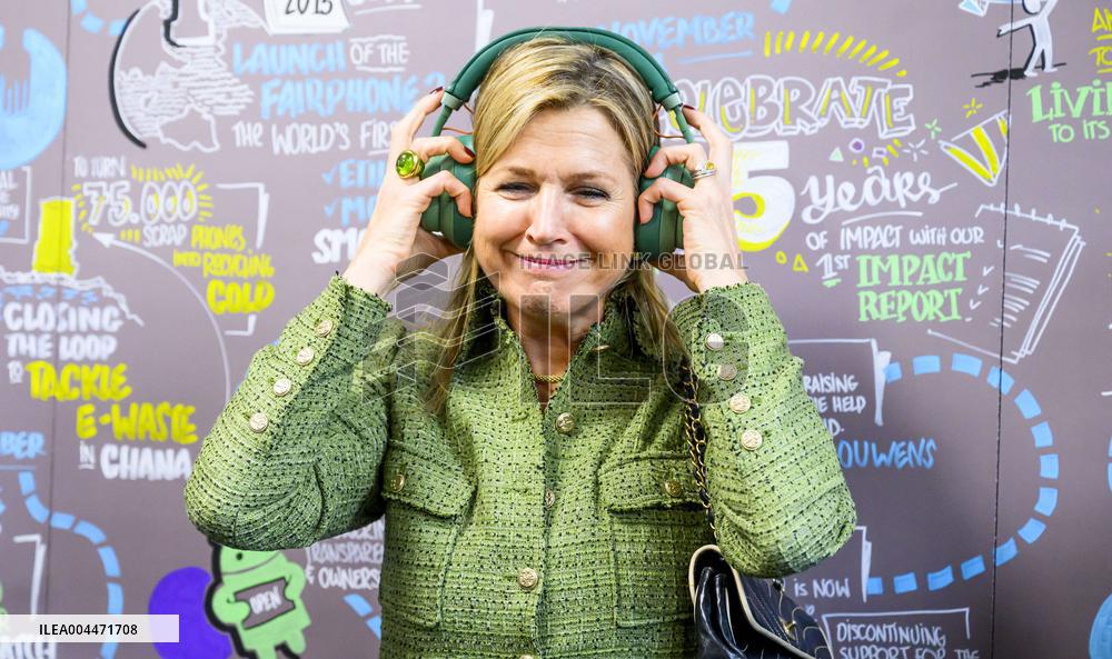 Queen Maxima Visits Phone Manufacturer Fairphone - Amsterdam