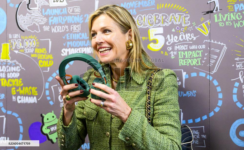 Queen Maxima Visits Phone Manufacturer Fairphone - Amsterdam