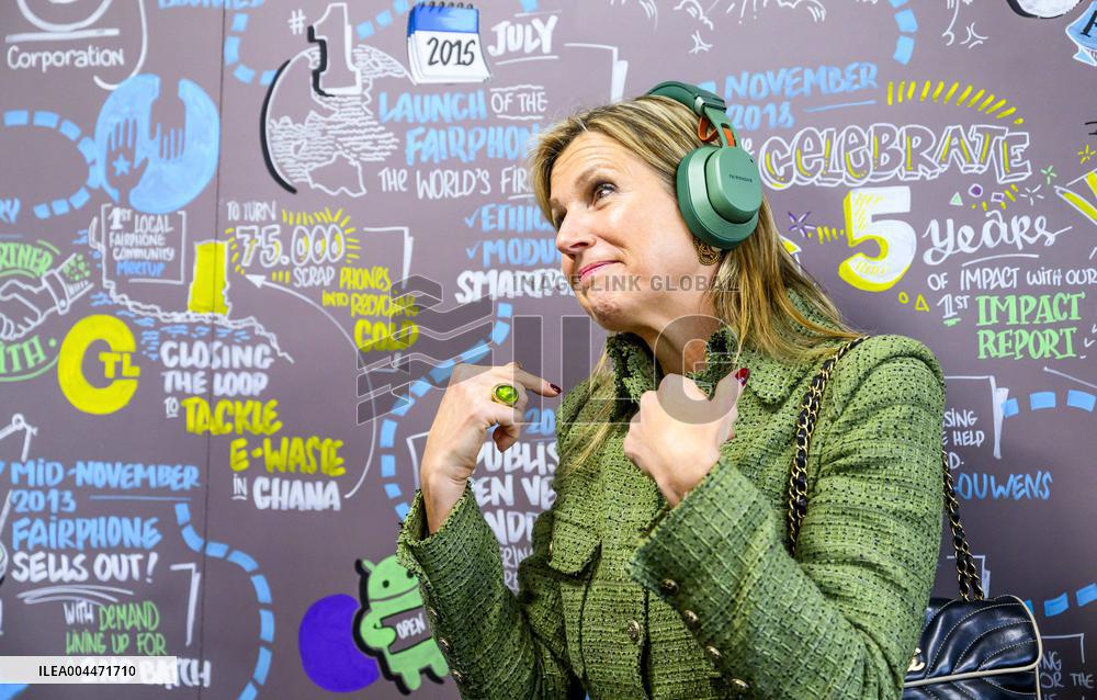 Queen Maxima Visits Phone Manufacturer Fairphone - Amsterdam