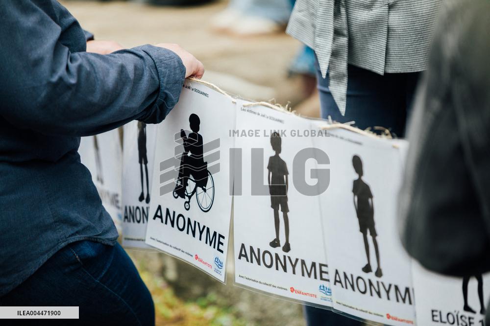 Demonstration Outside Le Scouarnec Trial - Vannes