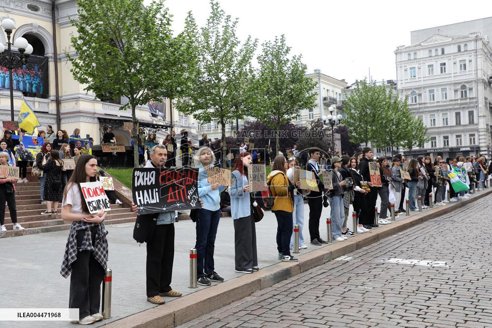 Dont Stay Silent! Captivity Kills rally in Kyiv