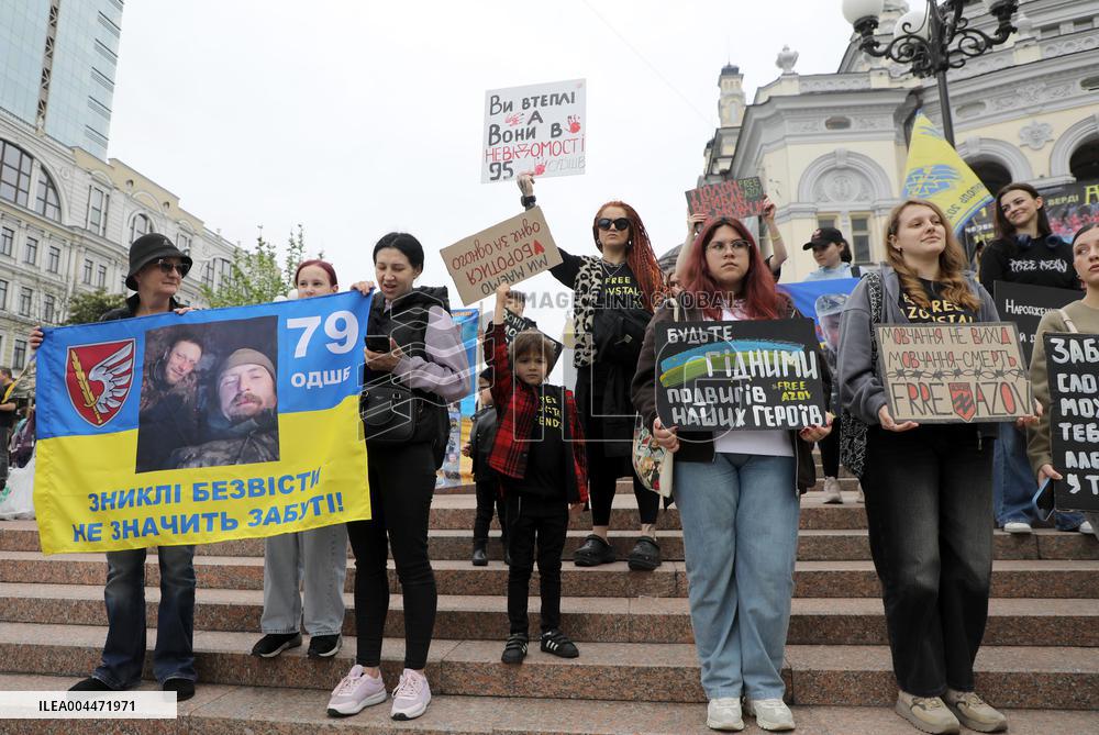 Dont Stay Silent! Captivity Kills rally in Kyiv