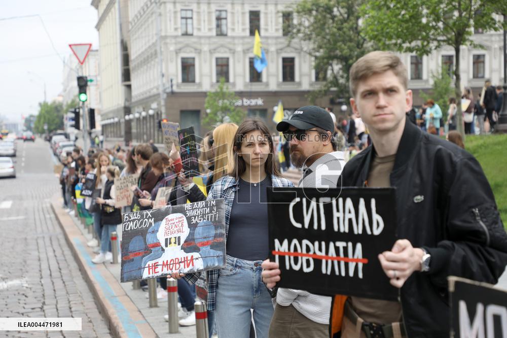 Dont Stay Silent! Captivity Kills rally in Kyiv