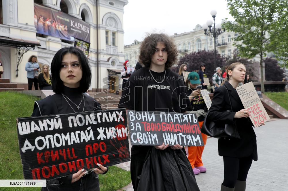 Dont Stay Silent! Captivity Kills rally in Kyiv