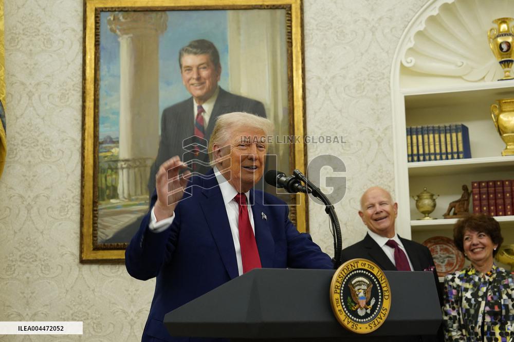 Trump Participates in a Swearing-In Ceremony for Jeanine Pirro