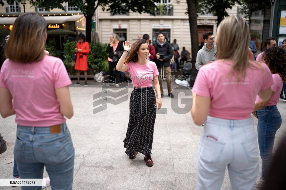 Denitsa Ikonomova dances with the Intimina brand - Paris AJ