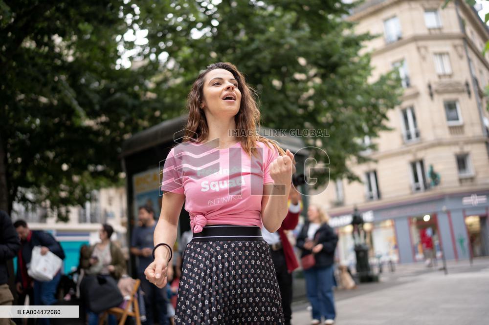 Denitsa Ikonomova dances with the Intimina brand - Paris AJ