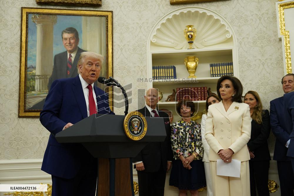 Trump Participates in a Swearing-In Ceremony for Jeanine Pirro