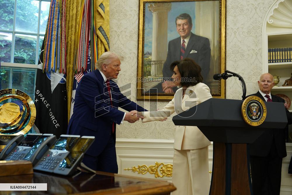 Trump Participates in a Swearing-In Ceremony for Jeanine Pirro