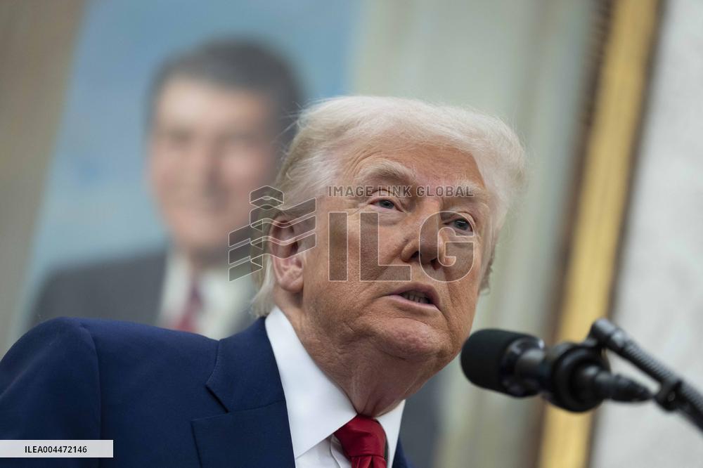Trump Participates in a Swearing-In Ceremony for Jeanine Pirro