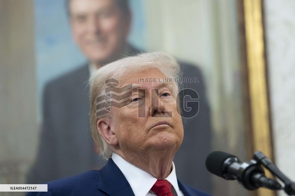 Trump Participates in a Swearing-In Ceremony for Jeanine Pirro