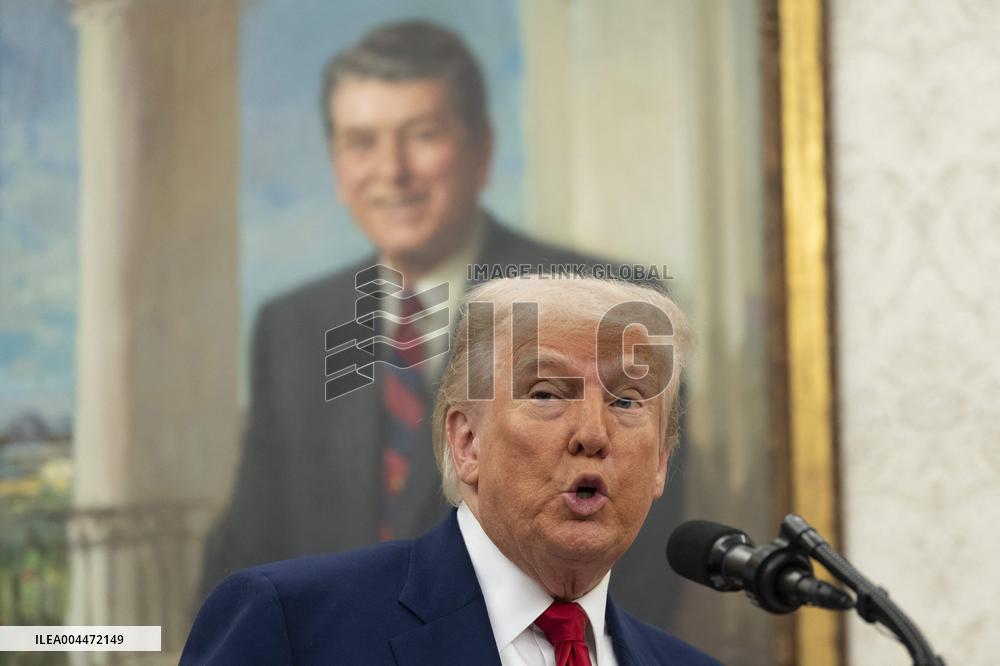 Trump Participates in a Swearing-In Ceremony for Jeanine Pirro