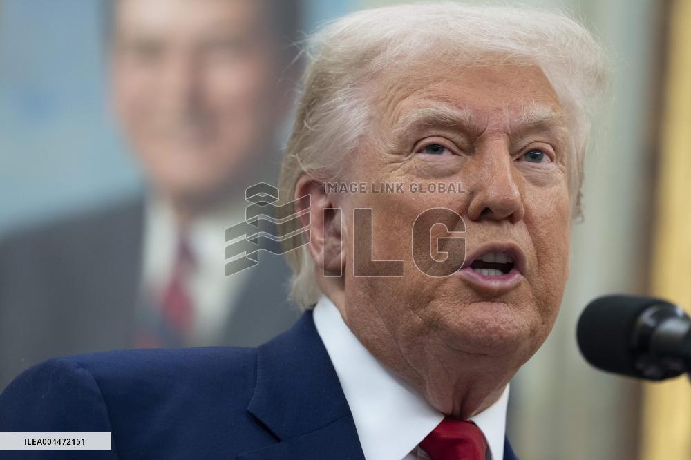 Trump Participates in a Swearing-In Ceremony for Jeanine Pirro