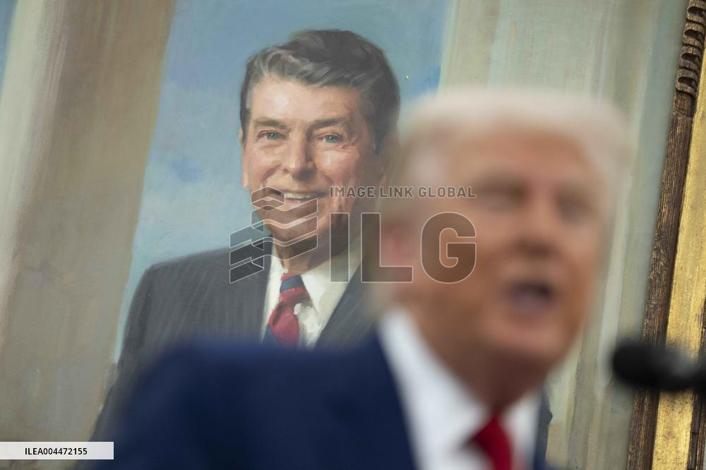 Trump Participates in a Swearing-In Ceremony for Jeanine Pirro