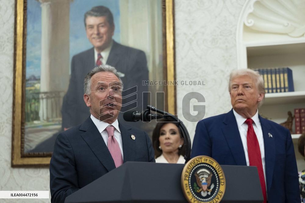 Trump Participates in a Swearing-In Ceremony for Jeanine Pirro