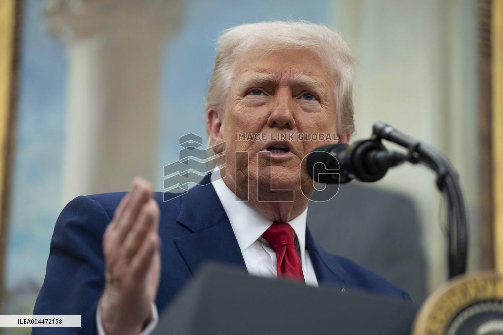 Trump Participates in a Swearing-In Ceremony for Jeanine Pirro