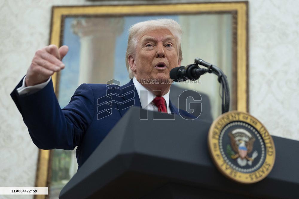 Trump Participates in a Swearing-In Ceremony for Jeanine Pirro