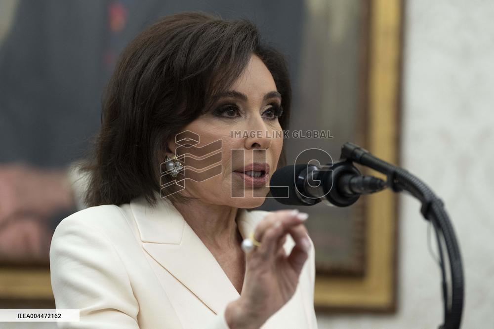 Trump Participates in a Swearing-In Ceremony for Jeanine Pirro