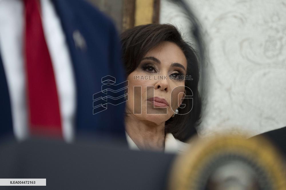 Trump Participates in a Swearing-In Ceremony for Jeanine Pirro