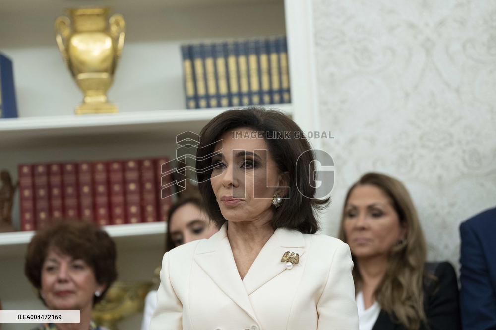 Trump Participates in a Swearing-In Ceremony for Jeanine Pirro