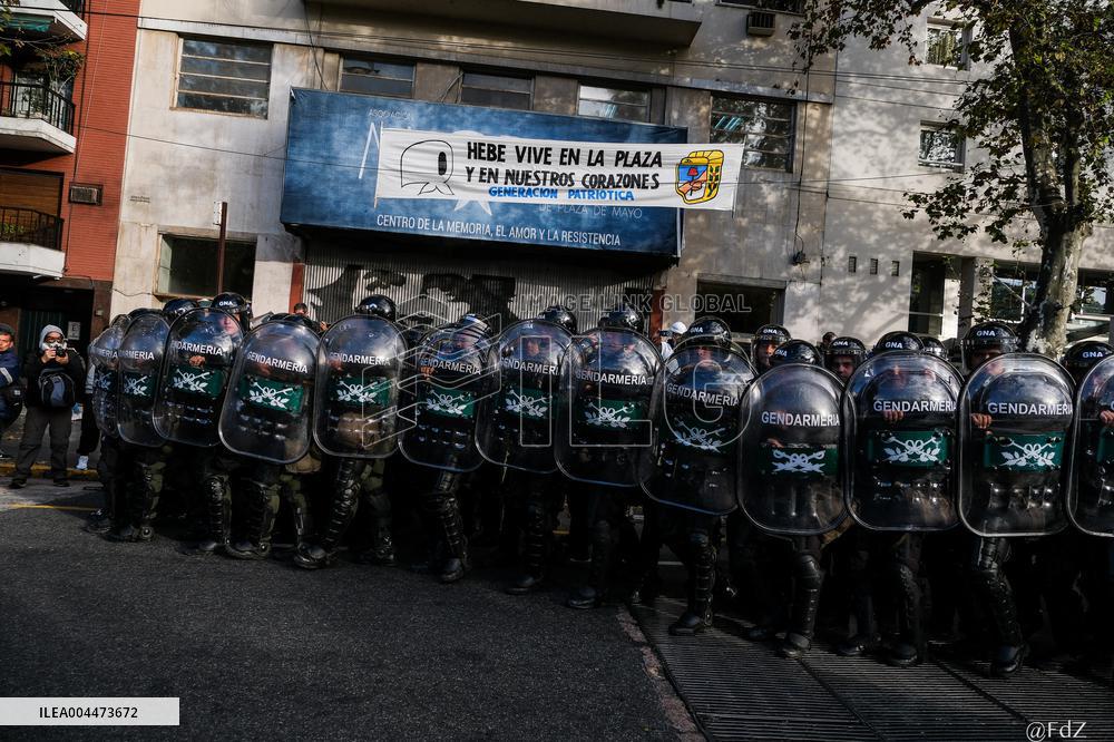 Retirees Protest Clashes With Police Outside National Congress - Buenos Aires