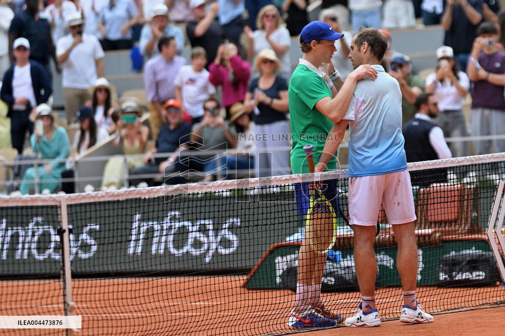 French Open - Richard Gasquet Gets Commemorative Trophy
