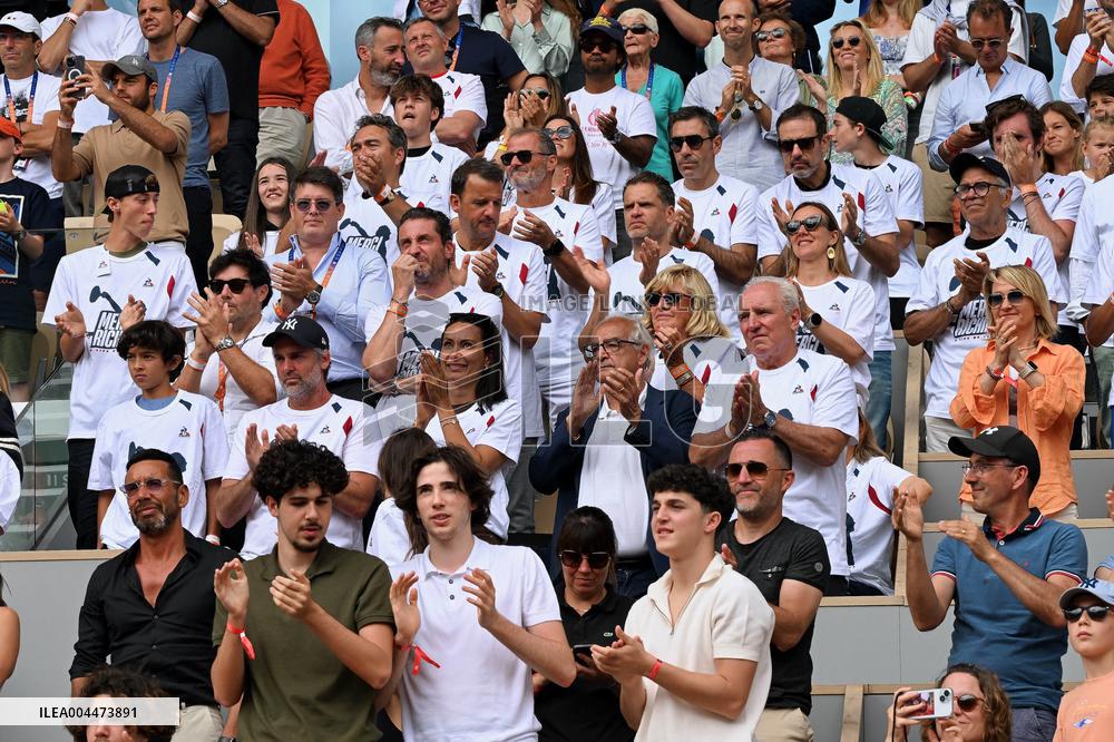 French Open - Richard Gasquet Gets Commemorative Trophy
